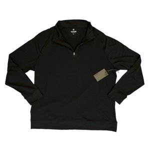 NWT G/FORE Mens Sz XL Luxe State Mid Tech Jersey Quarter Zip Pullover Black Onyx